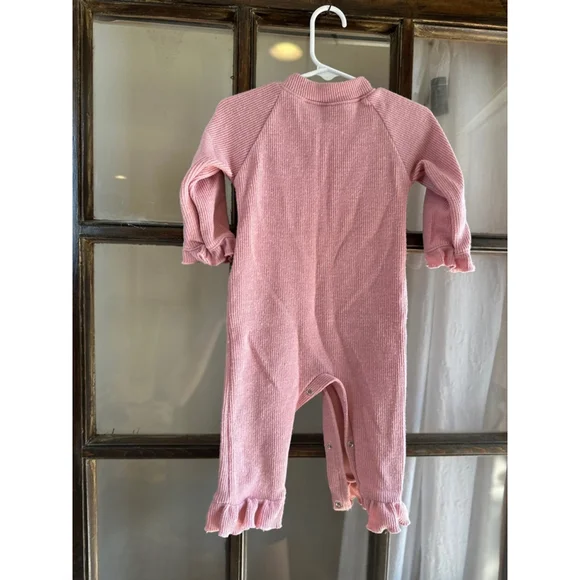 12m Allison Busy Bee Smocks ribbed sweater romper - Picture 4 of 4